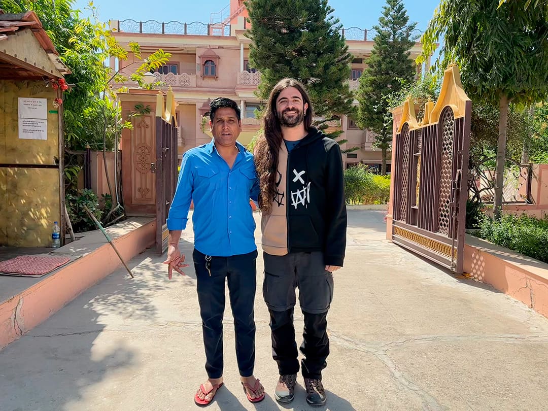 Alexandre with Surender in India
